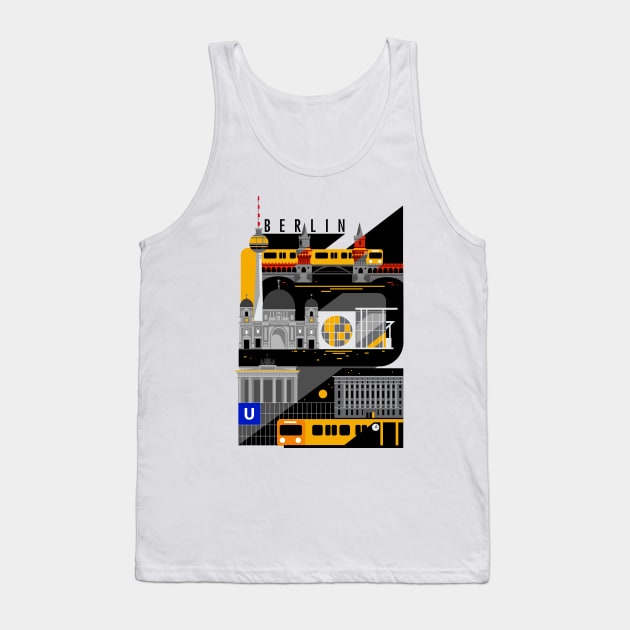 Berlin at Night Tank Top by Lab7115